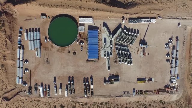 Vaca Muerta, Argentina, December 24, 2015: YPF unconventional oil extraction (Fraking)