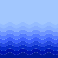 blue waves watercolor seamless background