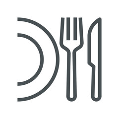 Meal Icon. Monoline vector illustration
