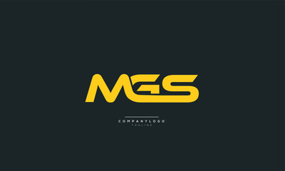 MGS Letter Logo Alphabet Design Icon Vector Symbol