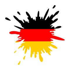 Obraz premium germany flag splash design vector illustration 