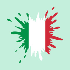 italy flag splash design vector illustration 