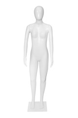 Gloss color mannequin woman isolated