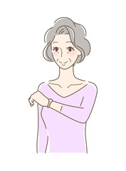 腕時計を見る女性
