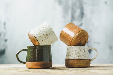 Collection of ceramic mugs