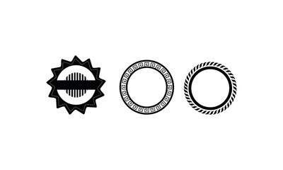 circle vintage frame logo