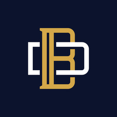 Initial Letter BD DB Monogram Logo Design