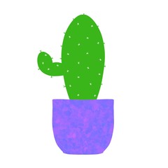 Cactus in Planter Clip Art Vector