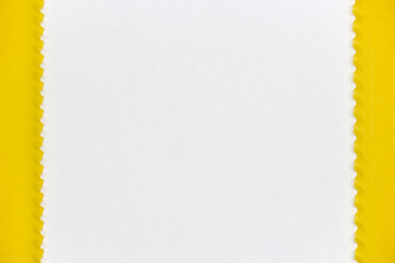 Top view of several strips of raw lasagna on a white background copy space