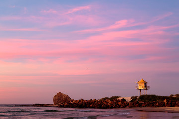 Beautiful autumn evening sky at Currumbin Alley