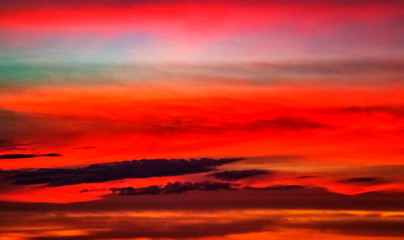 red sky at sunset, sky, clouds, beautiful, blue, dramatic, dusk, intense, Siesta Key, Florida