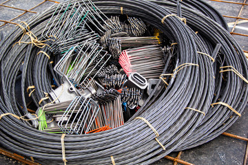  industrial building construction working on Post-Tension in site