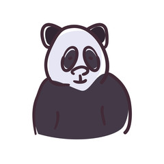 panda bear cartoon flat style icon vector design