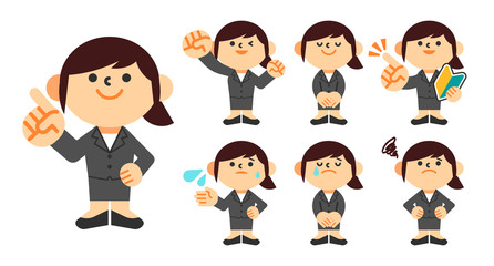 ビジネス　スーツ　全身　女性　セット