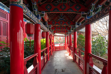 Corridor of classical architecture in China