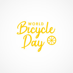 World Bicycle Day Vector Design Illustration