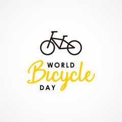World Bicycle Day Vector Design Illustration