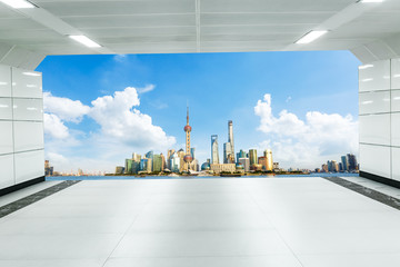 Shanghai city skyline and modern buildings,China.