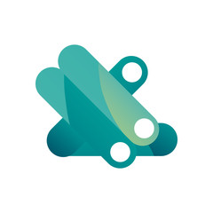 Abstract rectangles shapes gradient style icon vector design