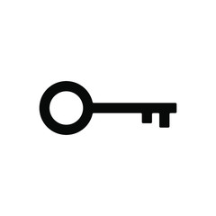 Key vector, lock element in trendy flat design. Icon in trendy flat style isolated on background. Key icon page symbol for your web site design Key icon logo, app, UI. Key icon illustration