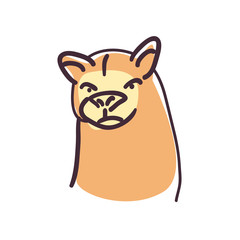 camel cartoon flat style icon vector design