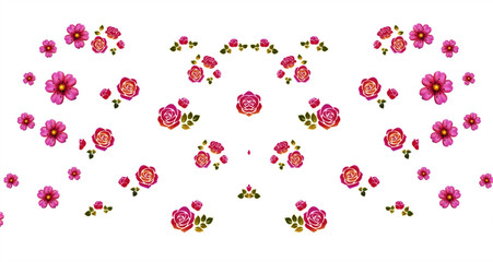 Fototapeta na wymiar Vector illustration of a floral decoration on white background