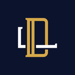 Initial Letter DL LD Monogram Logo Design