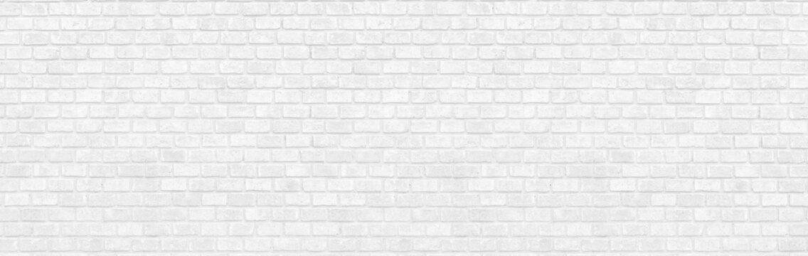 panorama  Structural white clean  Brick Wall. Panoramic Solid Surface. stone background.   brick wall  texture background wide and high resolution photo.