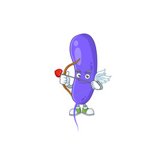 mascot design concept of cholerae cute Cupid with arrow and wings