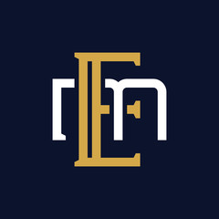 Initial Letter EM ME Monogram Logo Design