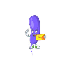 A cartoon picture of cholerae bring brown envelope