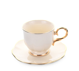 Tea cup isolate on white background.
