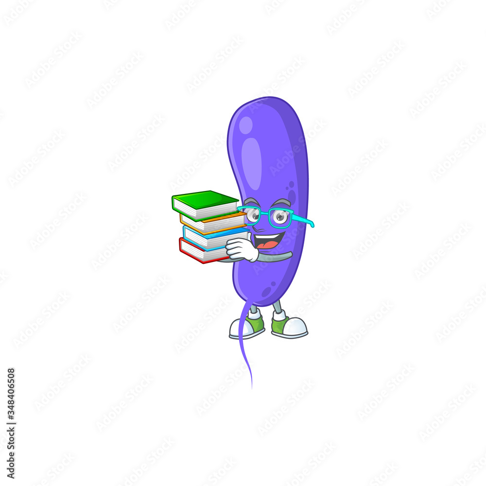 Poster A mascot design of cholerae student having books