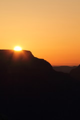 Obraz premium sunset over the mountain
