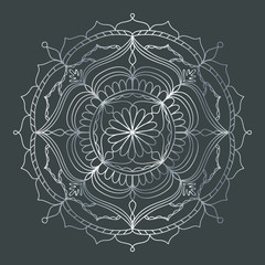 Fototapeta premium Mandala seamless pattern. Vector for design, typography, print, fabric, cover.