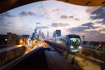 Dubai skyline at night