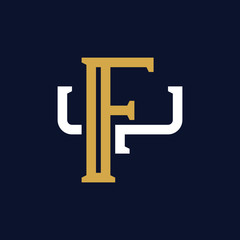 Initial Letter FY YF Monogram Logo Design