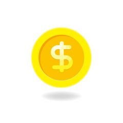 Dollar -USD- currency flat illustration icon