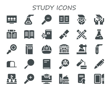 study icon set