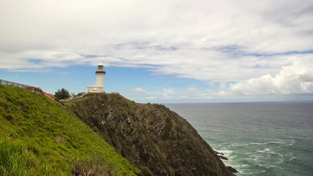 We were doing the hiking route that goes to the lighthouse in Byron Bay (Australia) and this shot of the lighthouse on top of the cliff and with the sea and the horizon in the background enchanted us.