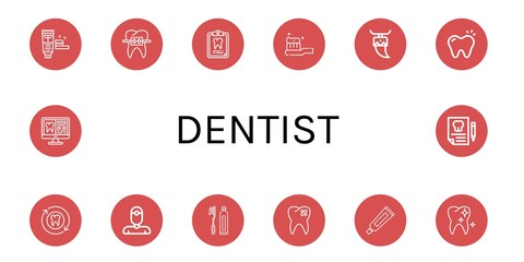dentist icon set