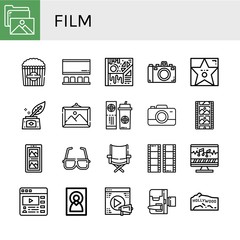 Set of film icons