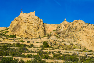 Fototapeta premium Santa Barbara Fortress in Alicante. Alicante province. Spain