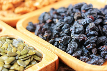 Raisins and nuts for breakfast