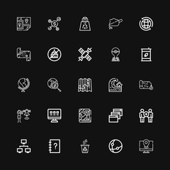 Editable 25 earth icons for web and mobile