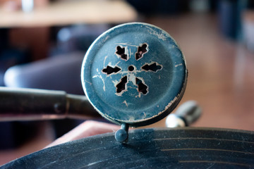 gramophone needle close up