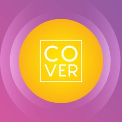 Cover Design with geometric shape and gradient color