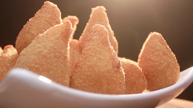 A traditional food in Brazil called Coxinha. Stuffed with chicken