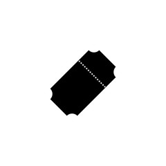 Black ticket icon isolated on white background 