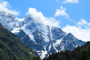 Clouds in the mountains of the North Caucasus